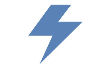 Solid Light Blue Geometric Lightning Bolt Shape