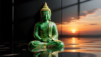 Golden buddha statue