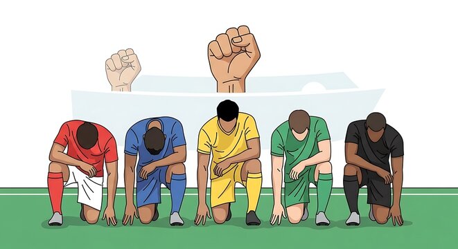 Kneeling for Human Rights.