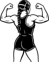 Woman Wrestler SVG Cut Files for Cricut & Silhouette