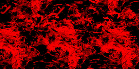 Fiery Red Abstract Background with Black Accents. Dark seamless pattern red background marble wall texture for design. Luxury cosmic red fire tails pattern grunge in dark. Crimson red blaze fire flame