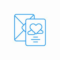love letter cloud icon sign vector