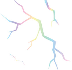 Iridescent rainbow crack with soft gradient colors on dark background, luminous abstract design for fantasy art, dreamy decor, and digital projects.