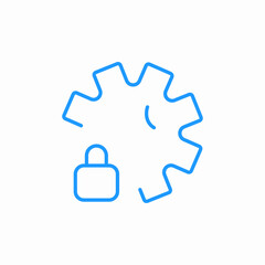 security system lock icon sign vector