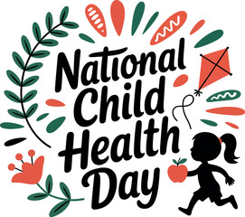 Celebrate National Child Health Day with vibrant illustrations and playful elements