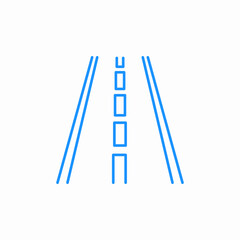 straight road path icon sign vector