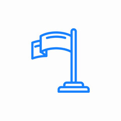 waving flag icon sign vector