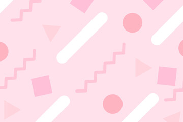 淡いピンク　かわいい　メンフィス　イメージ　背景　イラスト　ベクター