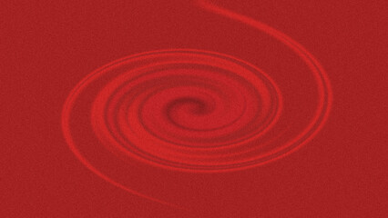 Glowing red spiral shape centered on a dark grainy red background