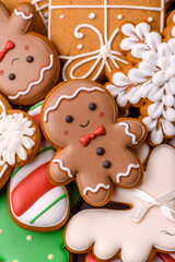 Christmas gingerbread, cookies, or baked goods for the winter holidays. Christmas gingerbread
