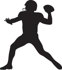 quarterback silhouette vector