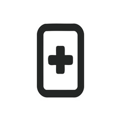 ID card with cross.(icon)
