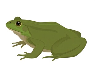 Obraz premium Green frog, side view