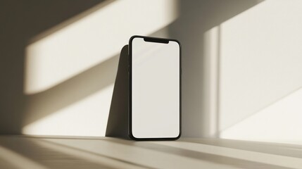 Modern Smartphone Mockup: Minimalist Design in Sunlight