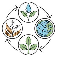 Fototapeta premium ecology icon set