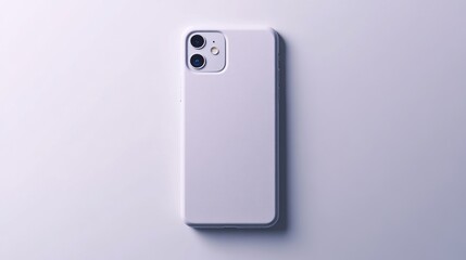 Minimalist Phone Photography: A White Smartphone on a White Background