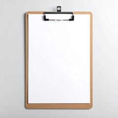 Clipboard with blank paper