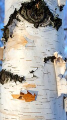 Close-up birch tree bark