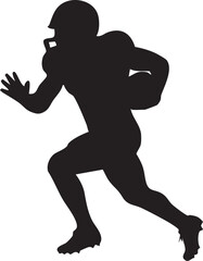 running back silhouette vector