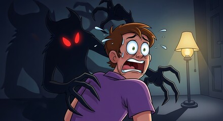 Afraid of Shadow Monster.