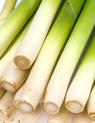Close-up bunch of lemongrass stalks