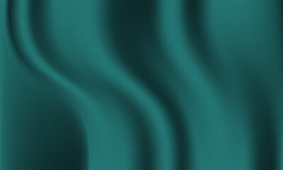 Elegant and luxurious teal fabric with soft and gentle folds for background or texture purposes