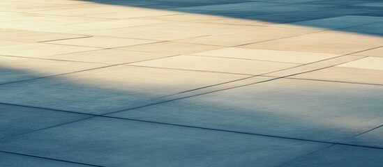 Geometric Paving, Sunlight Shadows, Abstract Pattern