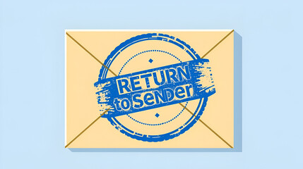 Pixel euro chargeback mosaic icon and Return to Sender seal stamp. Blue vector round scratched seal stamp with Return to Sender caption. Vector composition in flat style.