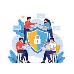 Teamwork and collaboration on cyber security protection of a digital network.