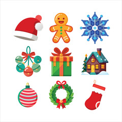 Fototapeta premium Festive holiday Christmas Santa hat