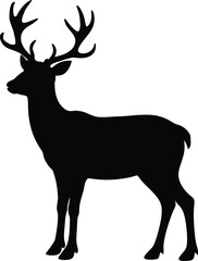 deer silhouette vector illustration