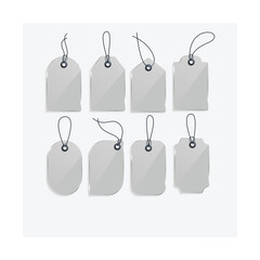 set of blank price tags