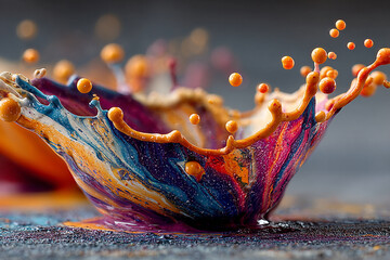 Colorful Paint Splash Isolated on White – Abstract Creative Art Background"