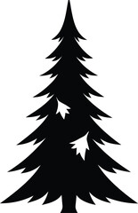 Obraz premium christmas tree silhouette