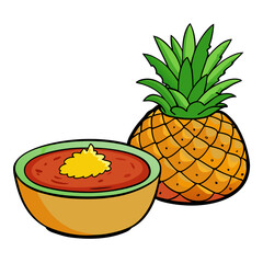 illustration of pineapple