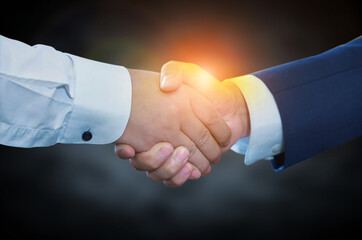 Strong Business Partnership Handshake Agreement