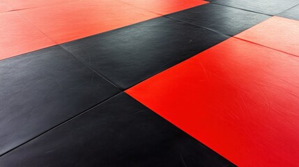 Red black square matting texture background sports training