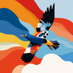 Bird - A winged animal soaring above -# Create