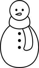 snowman on a white background