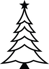 Obraz premium christmas tree vector illustration