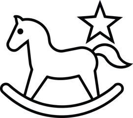 rocking horse on a white background