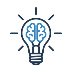 Minimalist light bulb icon design for modern applications