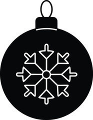 christmas ball with snowflake