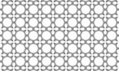 Vector seamless geometric pattern with repeating light gray circles for texture, wallpaper, and textile design