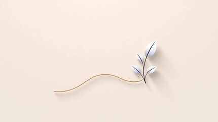 elegant olive branch minimalist illustration symbol of peace hope simplicity calm growth and nature on light background
