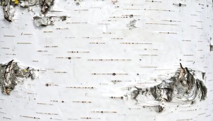 Close up of birch tree trunk with textured bark