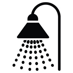 emergency shower vector icon on white background