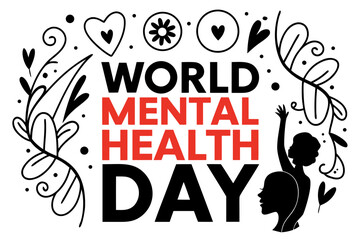 WORLD MENTAL HEALTH DAY vector illustration