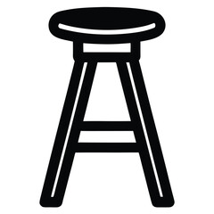 lab stool vector icon on white background