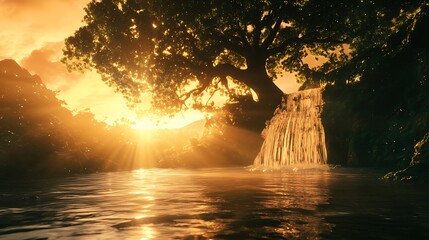 Cosmic horizon with vibrant clouds and marble planet high resolution picture
